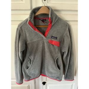 Patagonia Womens Retool Snap T Fleece Pullover Sz S‎ Gray